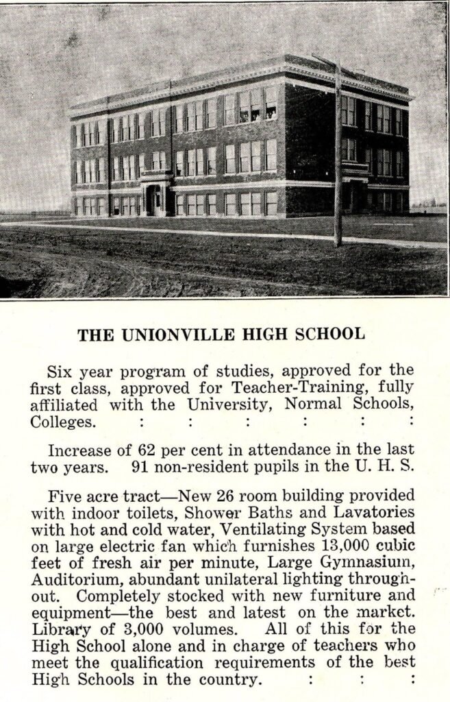 A Glimpse into Unionville High School&#8217;s History: The New 26-Room Building of 1917